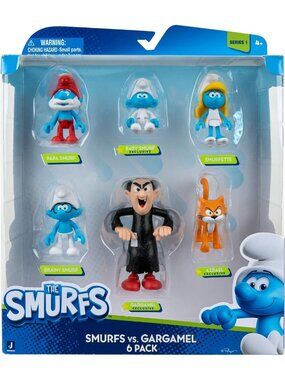 Smurf Figurine Set: 6-Piece Multipack with Smurfette, Papa Smurf & Gargamel